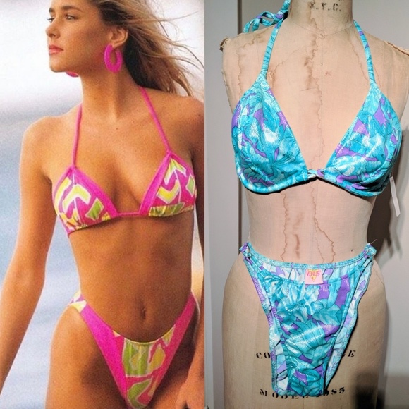 vintage high cut bikini